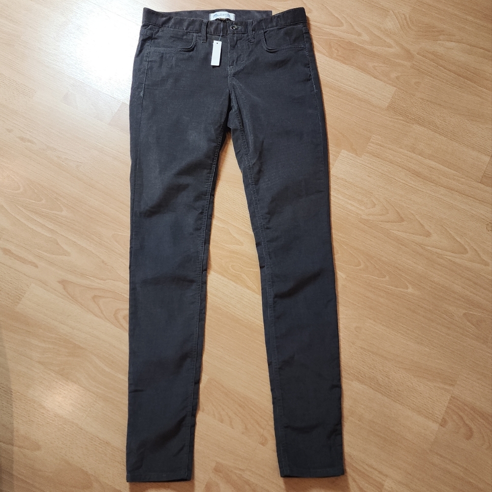 NWT Madewell Brown Fine Wale Corduroy  Pants Women's Size 27 Size 4